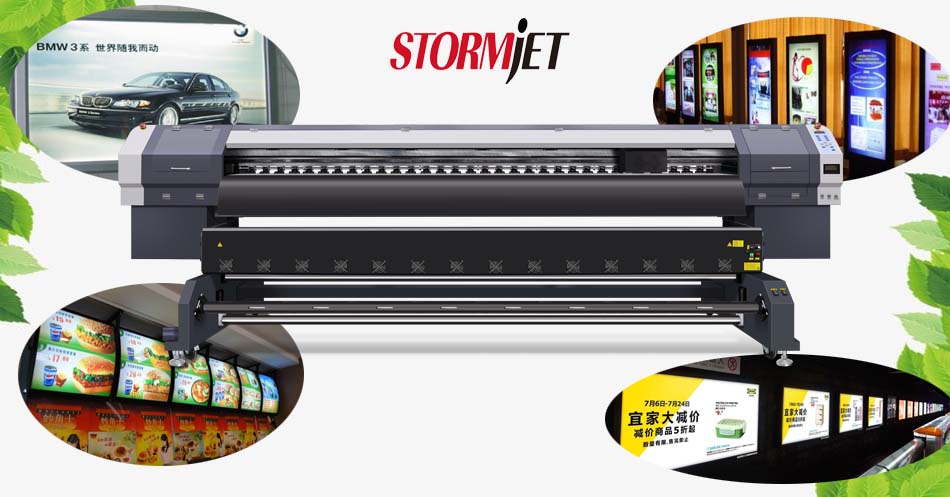 STORMJET 3.2M Large Format Printer In Various Scenes