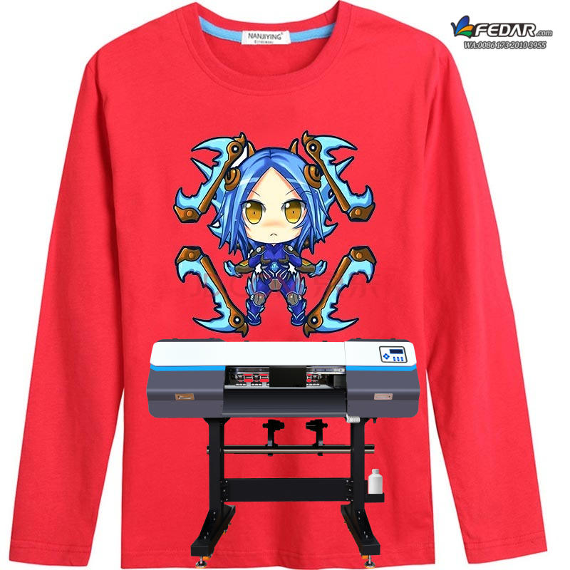 2021 Hot Sale 70cm Double I3200 Heads Digital Roll DTF Pet Film Tshirt Printer Machine