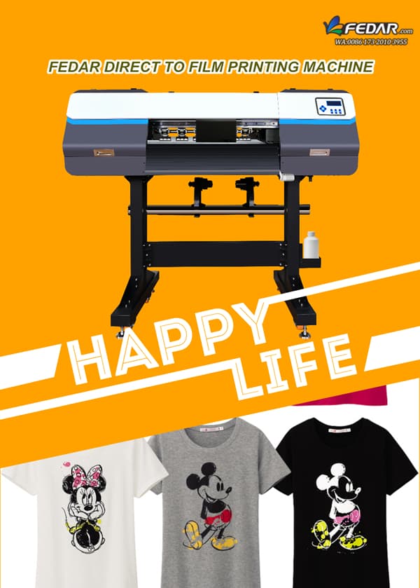 A3 DTF Printer Machine For Black T Shirts Printing Offers Perfect Touch Feeling