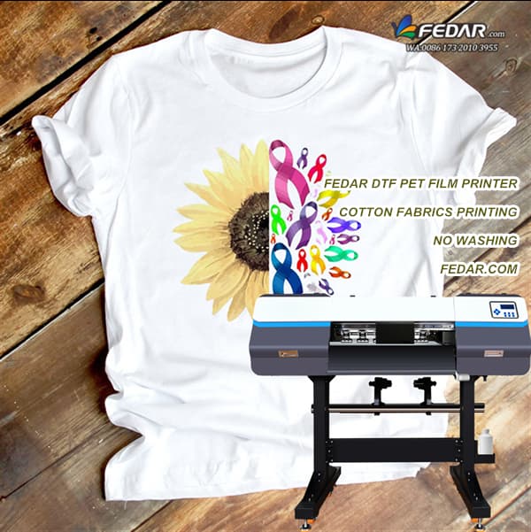 A3 Direct To Garment DTF Printer With Roll To Roll PET Heat Transfer Film 300mm For All Fabrics