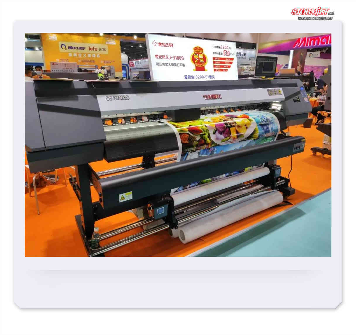 Classic Model Stormjet Eco Solvent Printer SJ3180TS In The 24th Guangzhou International Advertising Exhibition