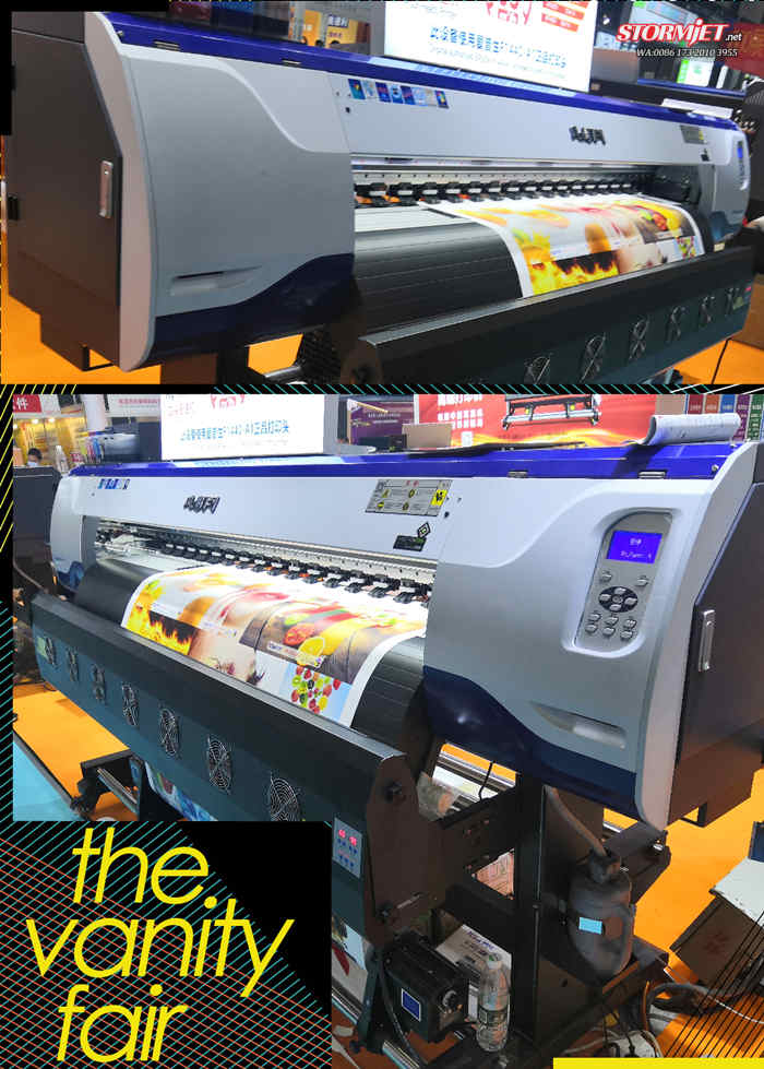 High Precision Stormjet F1 Four Head Eco Solvent Printing Machine in DPES International Exhibition